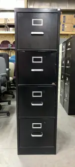 Black 4 Drawer Vertical Filing Cabinets