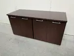 Espresso Laminate Storage Credenza with Hinged Door Storage