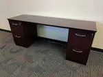 Solid Wood Dark Cherry Credenza with Drawers