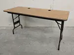 Oak Laminate Folding Table â€“ 59x23.25