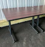 Mahogany Laminate Rolling Training Tables â€“ 36x30