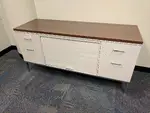 Putty Storage Credenza with Mahogany Laminate Top