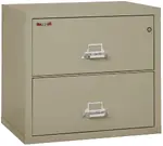 2 Drawer Fireproof Lateral File Cabinet - 31 Inch