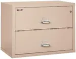 2 Drawer Fireproof Lateral File Cabinet - 38 Inch