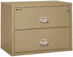 2 Drawer Fireproof Lateral File Cabinet - 38 Inch