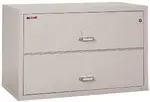 2 Drawer Fireproof Lateral File Cabinet - 44 Inch