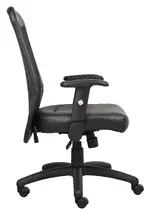 Mesh Back Office Chair with Leather Seat