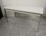 Putty Laminate Table with Metal Legs â€“ 60x29.75