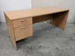 Honey Laminate Desk with Drawers