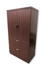 Mahogany Laminate Storage Cabinet â€“ 35.5 Inch Wide