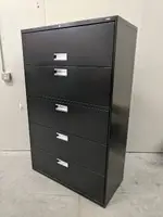 Black Hon 5 Drawer Lateral File Cabinet â€“ 42 Inch Wide