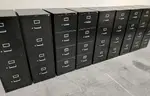 Black Hon 4 Drawer Vertical Legal Filing Cabinets