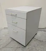 Putty Laminate Rolling Pedestal Drawers