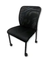 Offices To Go Black Rolling Guest Chairs