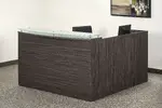 L Shaped Reception Desk with Glass Counter