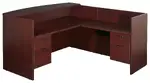 L Shaped Reception Desk with Drawers