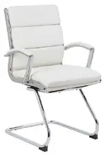 Modern Vinyl and Chrome Guest Chair