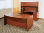 Bow Front U Shaped Desk with Hutch