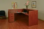 L Shaped Reception Desk with Drawers