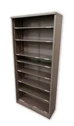 Brown Metal Bookshelf â€“ 36 Inch Wide
