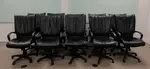SitOnIt Black Vinyl Rolling Office Chairs