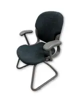 Green Guest Chairs with Gray Steel Frame