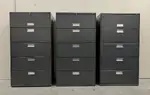Gray Hon 5 Drawer Lateral Filing Cabinets â€“ 36 Inch Wide