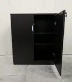 Espresso Laminate Storage Cabinet â€“ 35.5 Inch Wide
