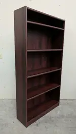 Mahogany Laminate Bookshelf â€“ 37 Inch Wide