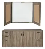 Storage Credenza and Presentation Board Set