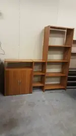Used 3-Piece Bookshelf & Hanging File Storage Cabinet 