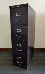 Dark Brown AllSteel 4 Drawer Vertical File Cabinet