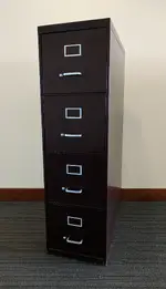 Dark Brown 4 Drawer Vertical File Cabinet