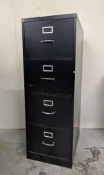Black 4 Drawer Vertical Legal File Cabinet