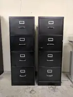 Black 4 Drawer Vertical Legal File Cabinet
