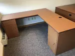 HON Oak Laminate L Shaped Desk