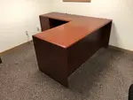 National Cherry Laminate L Shaped Desk