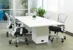 Rectangular Cube Base Conference Table with Power