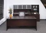 Rectangular Desk and Credenza with Storage