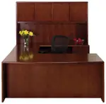 Bow Front U Shaped Desk with Hutch