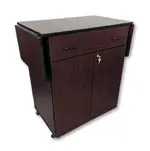 Mahogany Laminate Rolling Storage Cabinet