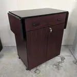 Mahogany Laminate Rolling Storage Cabinet