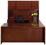 Bow Front U Shaped Desk with Hutch