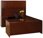 Bow Front U Shaped Desk with Hutch