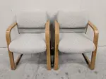 Hon Guest Chairs with Medium Oak Frame   