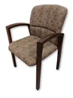 Kimball Guest Chairs with Solid Wood Dark Walnut Frame