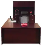 L Shaped Desk and Credenza Set