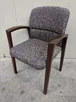 Kimball Purple Guest Chair with Solid Wood Frame