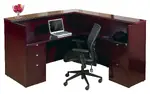 L Shaped Reception Desk with Drawers