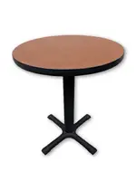 Round Cherry Laminate Table â€“ 24 Inch Wide